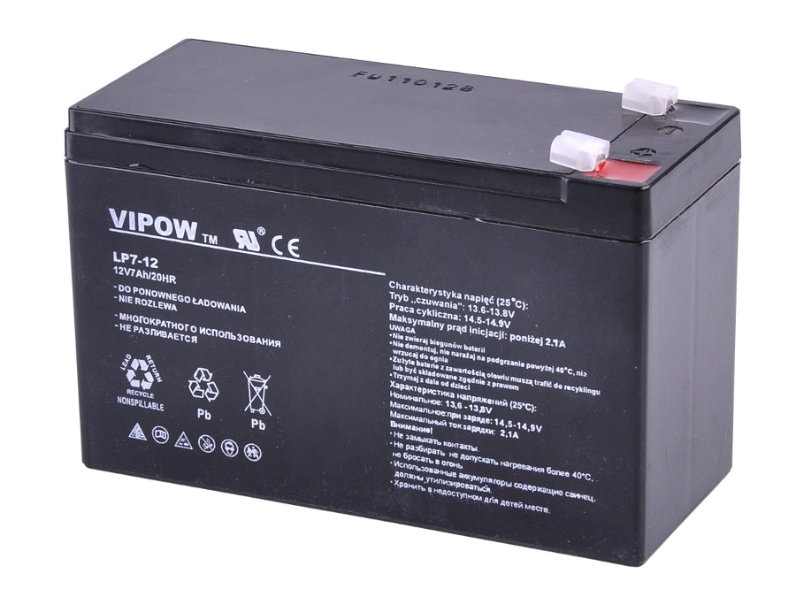 Gel baterija Vipow BAT0211, 12 V, 7 Ah, bez održavanja