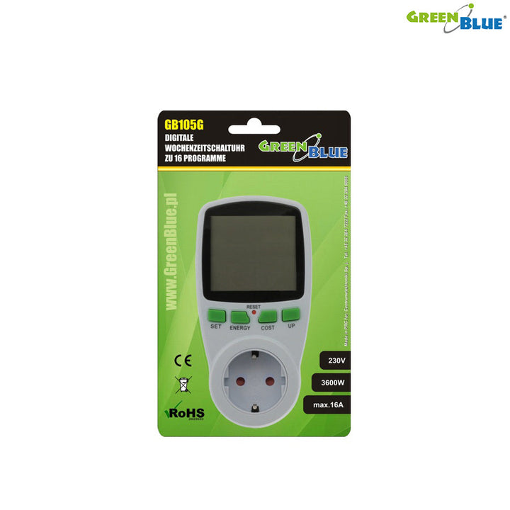 Timer - GreenBlue GB105G digitalni tajmer, njemački utikač
