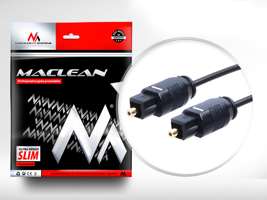 Toslink T-T ULTRA SLIM 0,5 m optički kabel Maclean MCTV-750