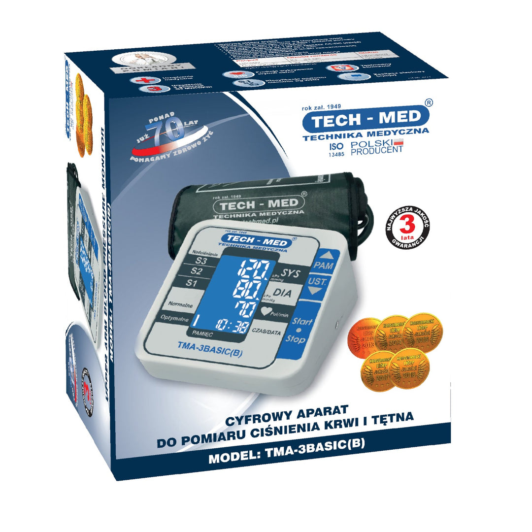 TMA-3Basic B Techmed elektronički monitor krvnog tlaka za nadlakticu