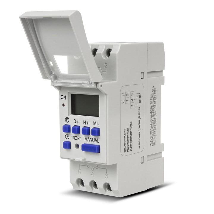 Timer prekidač - GreenBlue GB104 digitalni tajmer za DIN-šinu, 16 programa, max. 240 programa