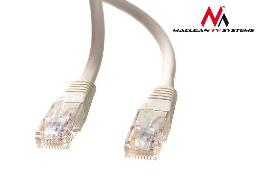 Maclean UTP patch kabel, utikač-utikač, Cat5e, 0,5 m, sivi, MCTV-646