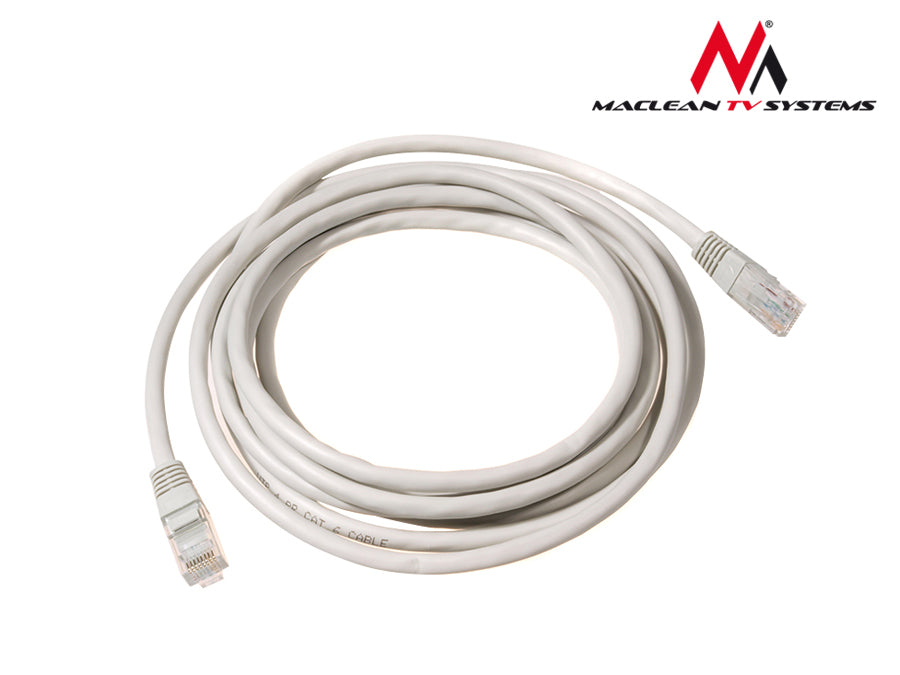 Maclean UTP patch kabel, utikač-utikač, Cat5e, 0,5 m, sivi, MCTV-646