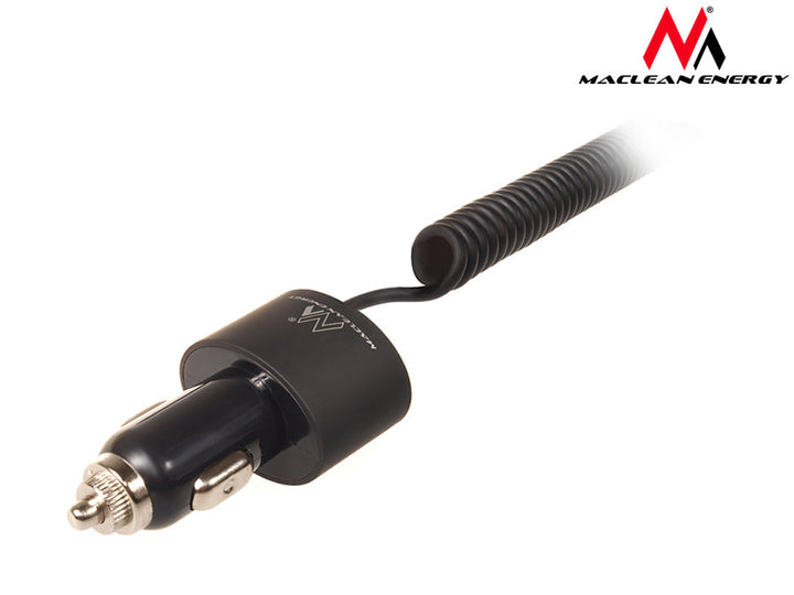 Maclean punjač za automobil, Lightning spiralni, 2xUSB, 5,2 A, 1,8 m, MCE76