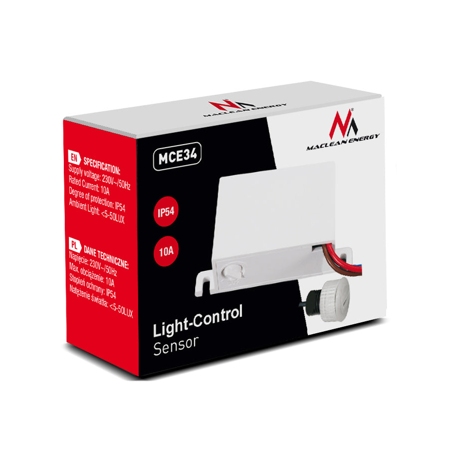 Maclean senzor sumraka, s vanjskom sondom, max. 2300 W, MCE34