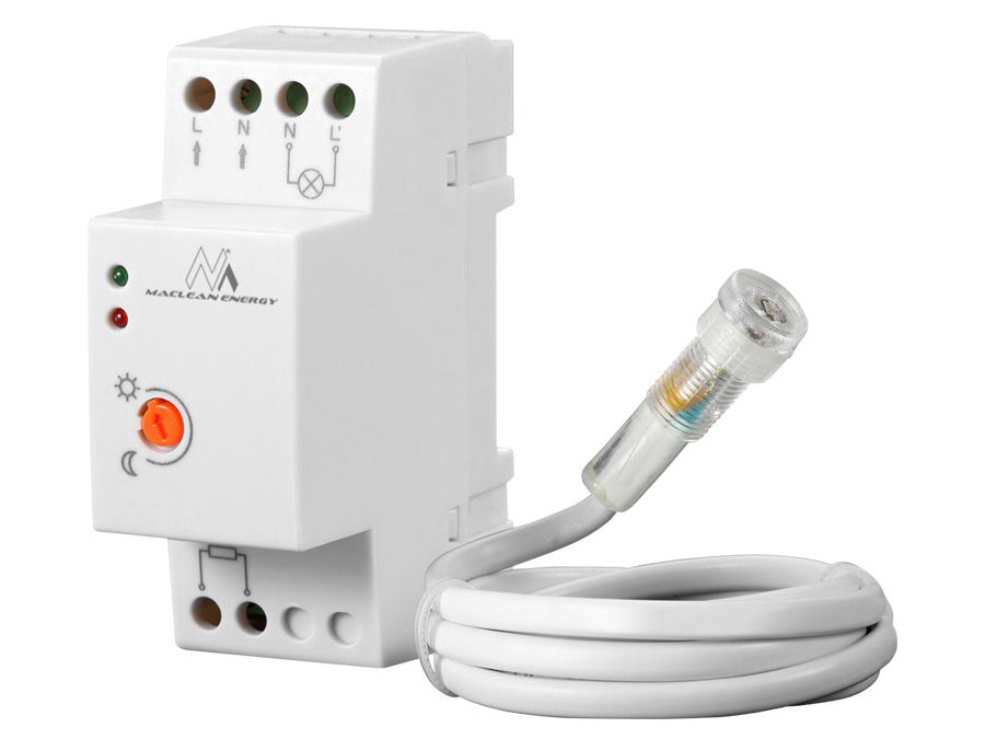 Maclean sumračni prekidač, za DIN-šinu, s vanjskom sondom, 220-240 V/AC, 50 Hz, 20 A, MCE83