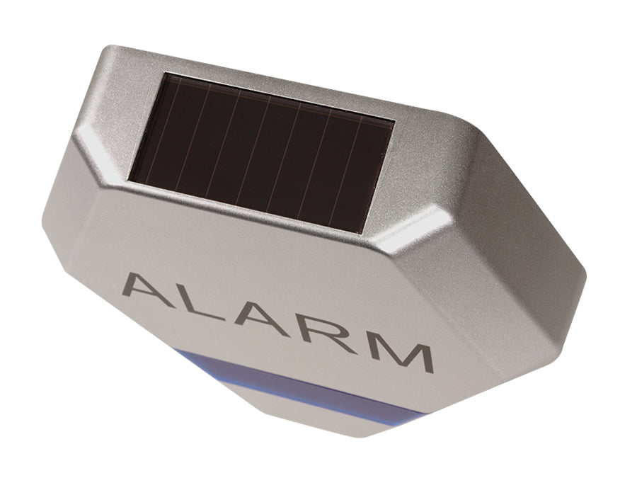 Solarno napajana lažna alarmna sirena, srebrna DC3200 S, 3x LED