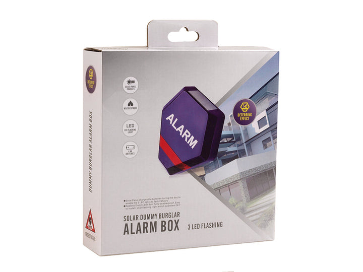 Solarno napajana lažna alarmna sirena, srebrna DC3200 S, 3x LED