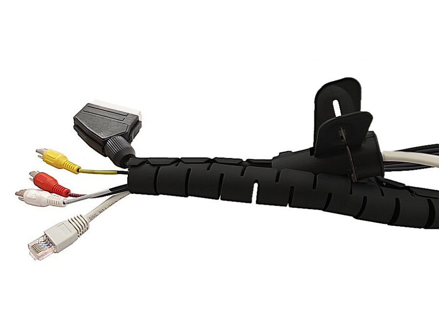 Maclean organizator/navlaka za kabel, 25 mm x 2 m, crna, MCTV-676 B