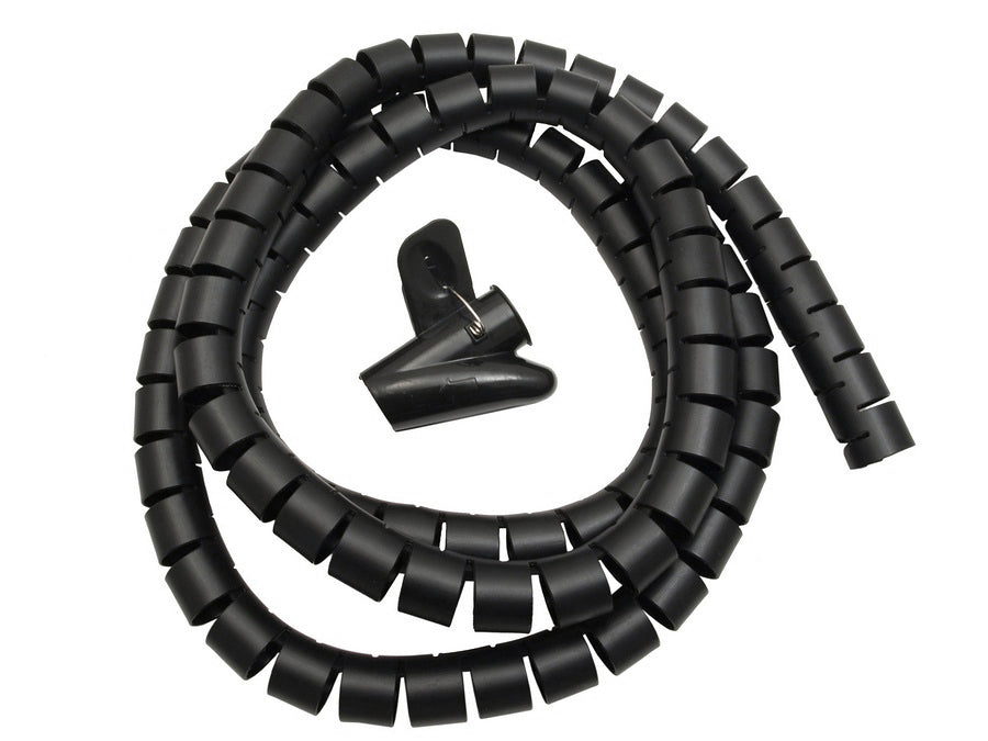 Maclean organizator/navlaka za kabel, 25 mm x 2 m, crna, MCTV-676 B