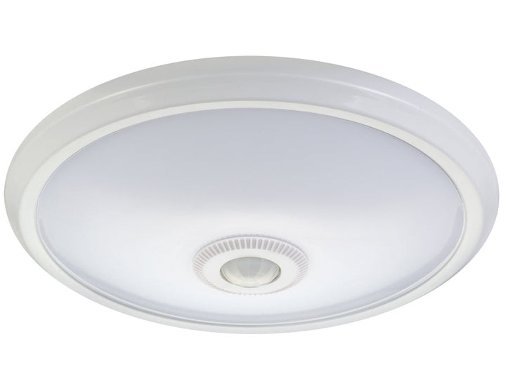 12W LED stropna svjetiljka s PIR senzorom i rezervnim napajanjem Maclean Energy MCE131 ACU, domet 6 m