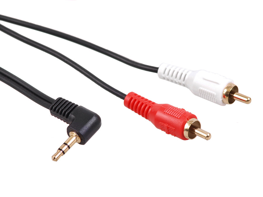 Visokokvalitetni 3,5 mm kutni mini-jack kabel, 2RCA, 1 m, MCTV-824