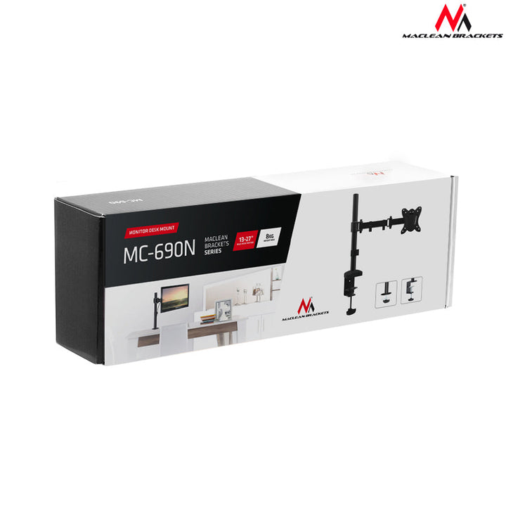 Maclean držač za stol za LCD monitor, 13"-27", VESA 75x75 i 100x100, 8 kg, MC-690N