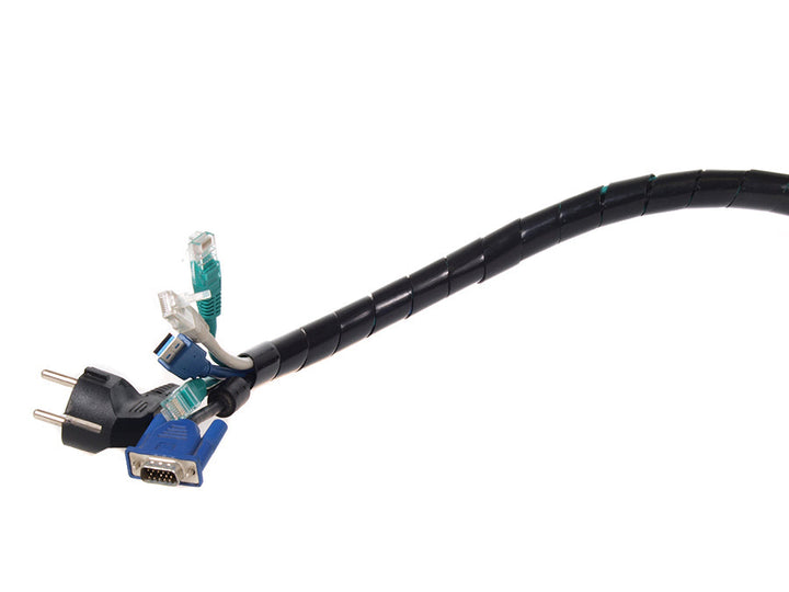 Maclean poklopac kabela, skrivajući, (14,6*16 mm), 3 m, crna spirala, MCTV-686 B