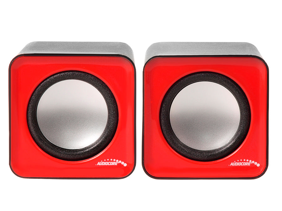 6W USB crveno-crni Audiocore računalni zvučnici, AC870 R