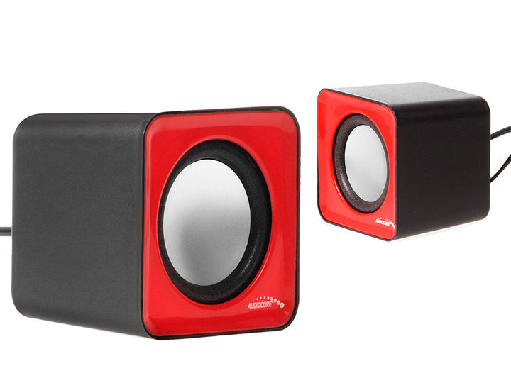 6W USB crveno-crni Audiocore računalni zvučnici, AC870 R