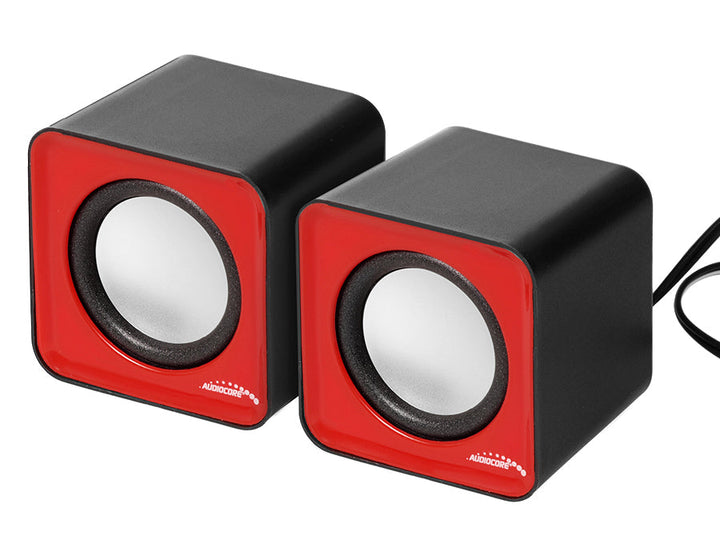 6W USB crveno-crni Audiocore računalni zvučnici, AC870 R