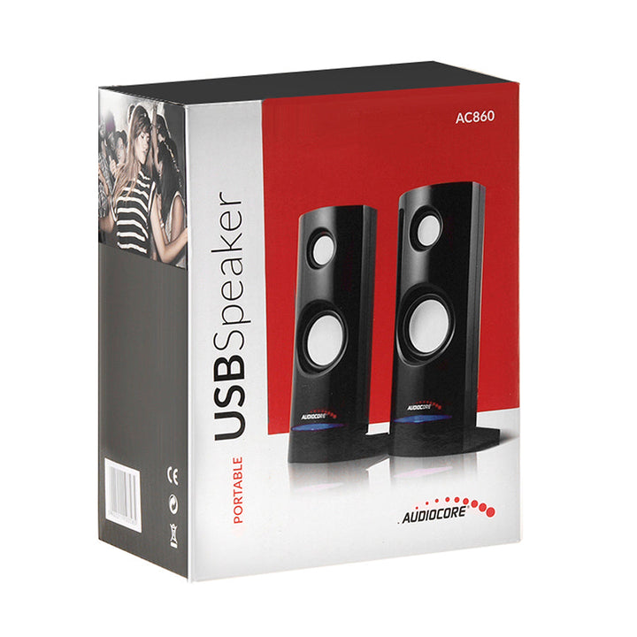 8W USB-napajani računalni zvučnici crni Audiocore AC860