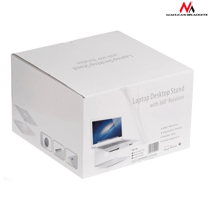 Maclean stalak za laptop, aluminij, srebro, MC-730