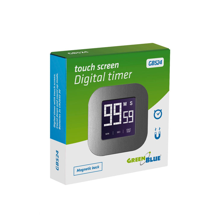 Digitalni tajmer, stopalo, GreenBlue minutni tajmer, magnetski s zaslonom osjetljivim na dodir, GB524