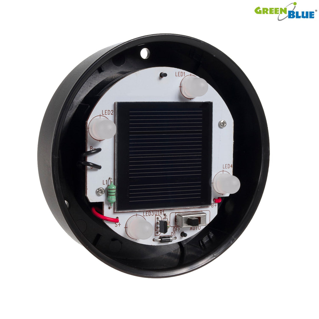 GreenBlue samostojeća vrtna svjetiljka na solarni pogon, sfera 15x15x48 cm, bijela LED, GB121