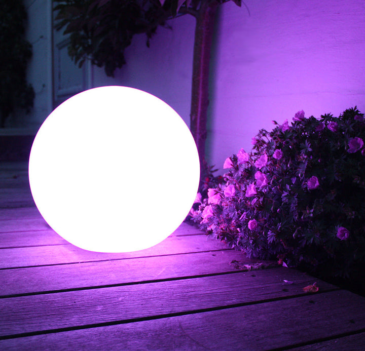 GreenBlue samostojeća vrtna svjetiljka na solarni pogon, sfera 15x15x48 cm, bijela LED, GB121