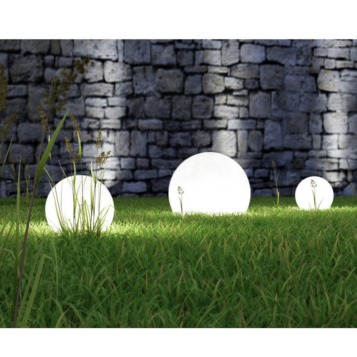 GreenBlue solarna vrtna lampa, samostojeća, sferična, 25x25x58 cm, bijela LED, GB166