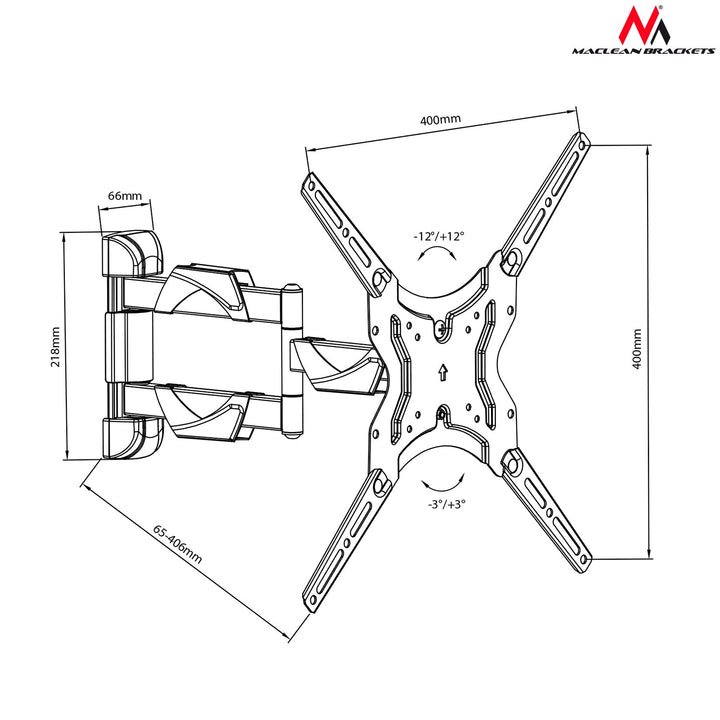 Maclean TV nosač za TV ili monitor, 13-65", max. 30 kg, MC-743