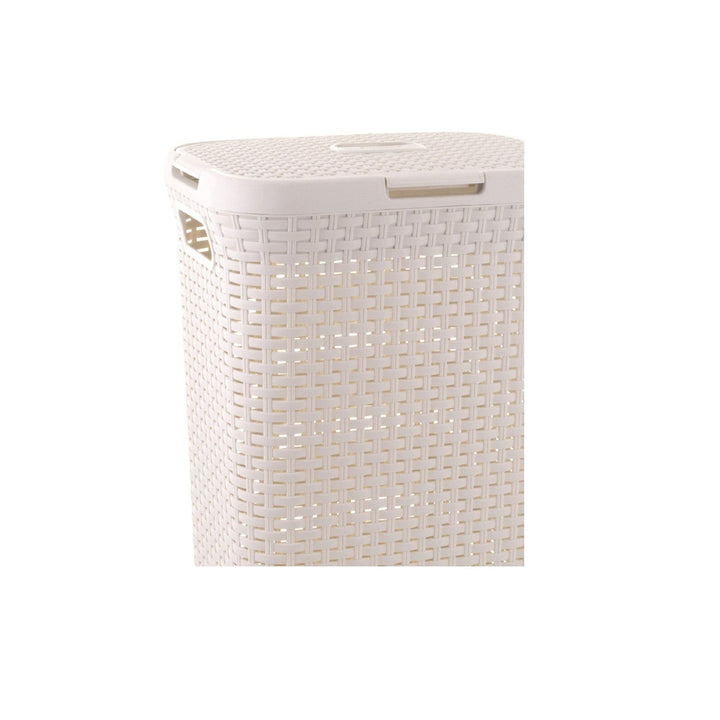 Košara za rublje Curver, prožetani dizajn, 40 l, krem, Natural Style