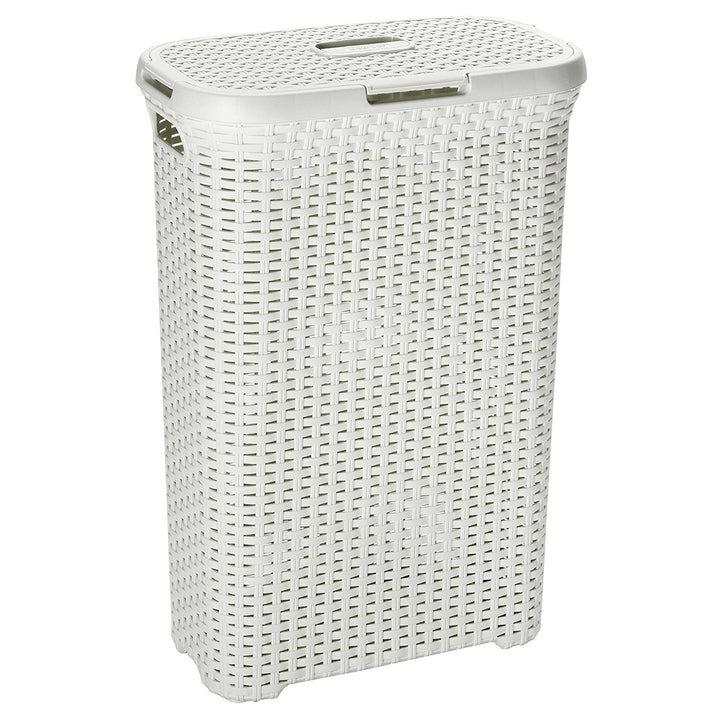Košara za rublje Curver, prožetani dizajn, 40 l, krem, Natural Style