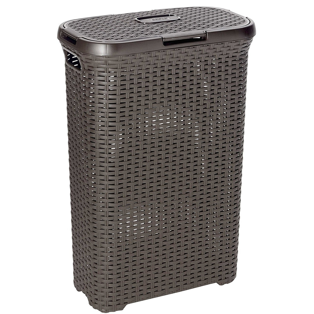 Košara za rublje Curver, prožetani dizajn, 40 l, tamno smeđa, Natural Style