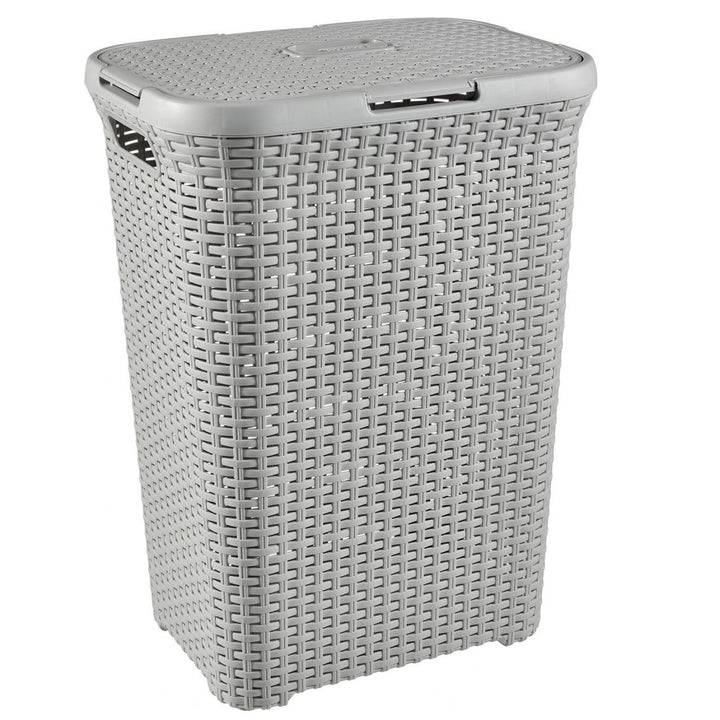 Košara za rublje Curver, prožetani dizajn, 60 l, svijetlosiva, Natural Style