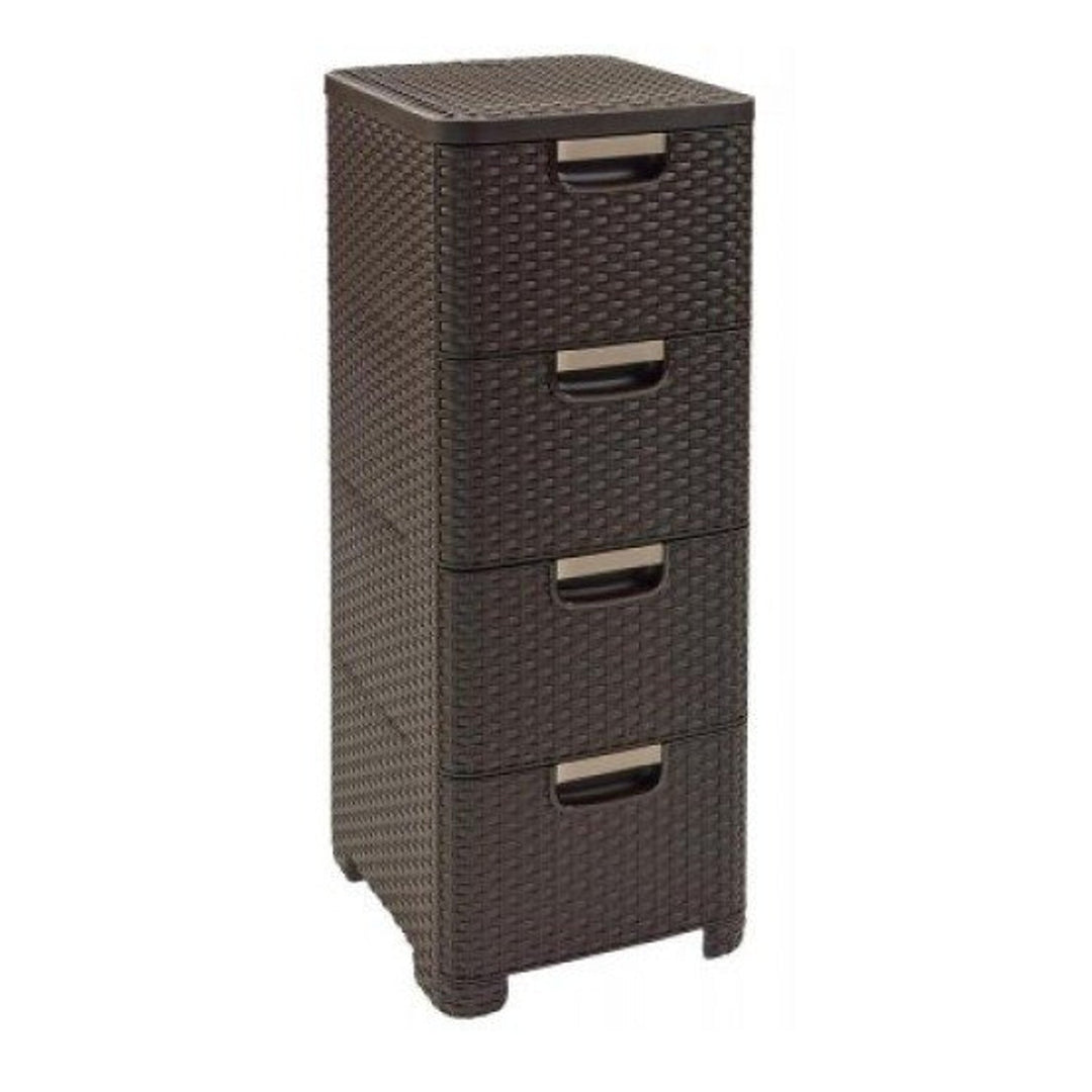 Curver Style ormar s 4 ladice, tamno smeđe, original