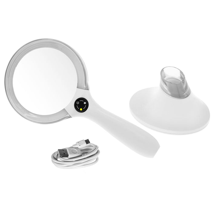 Oglindă cosmetică în picioare LED Light 5X Mărire Promedix PR-100 încărcător wireless