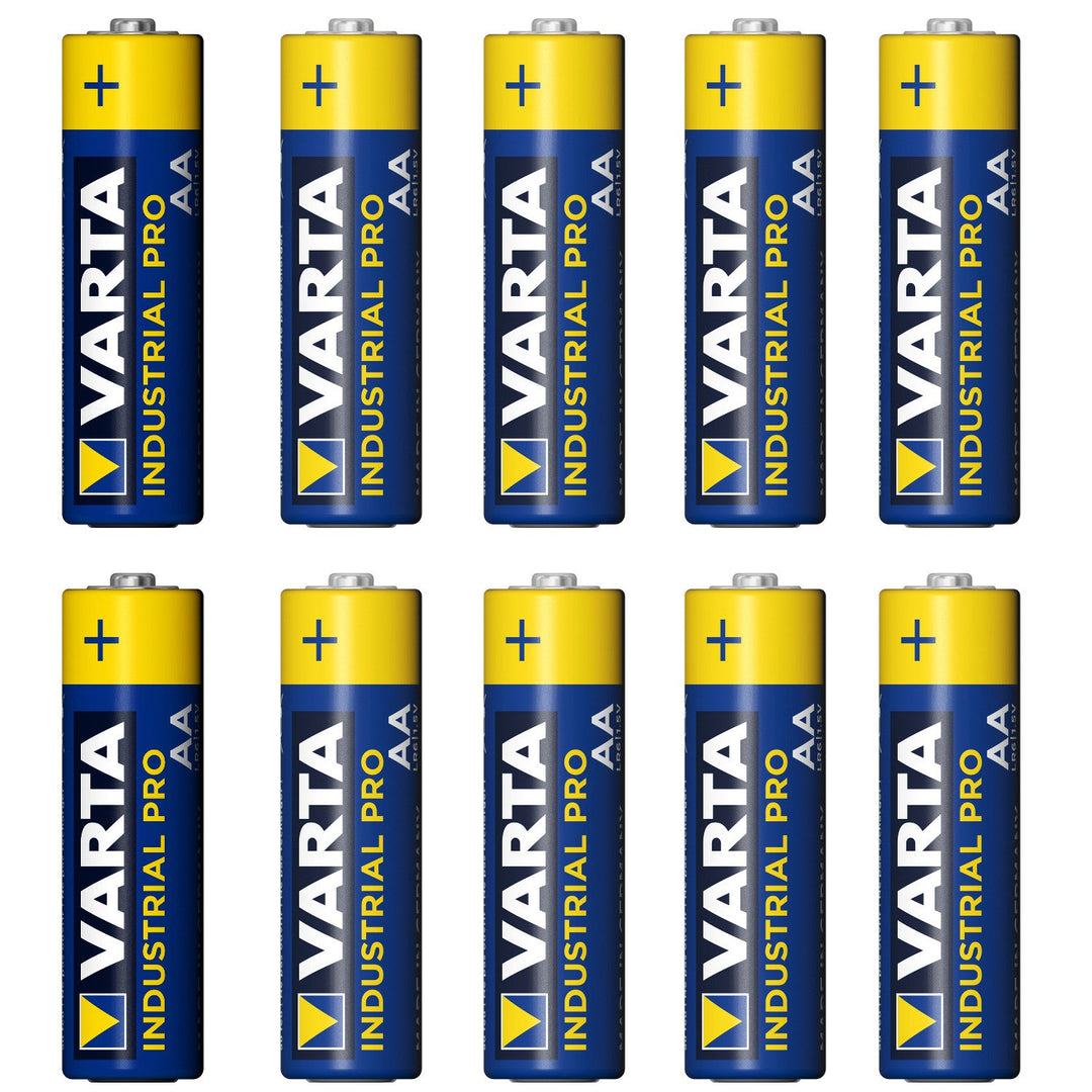 10 x VARTA INDUSTRIJSKE AA ALKALNE BATERIJE VISOKE MOĆNOSTI 10 x LR6/AA Varta Industrial baterije