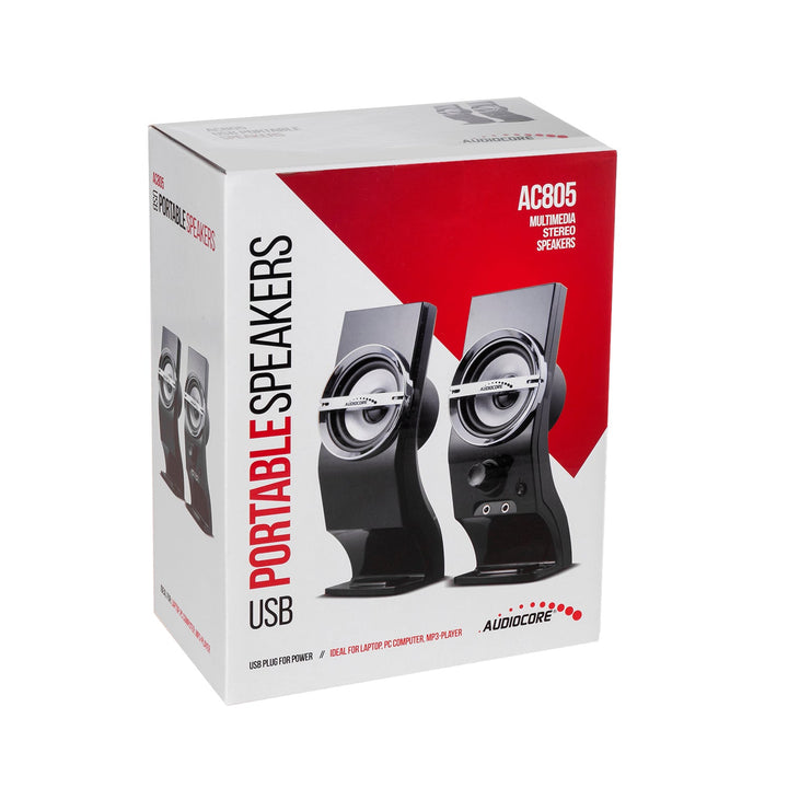 Audiocore 6W računalni zvučnici, USB, crni, AC805