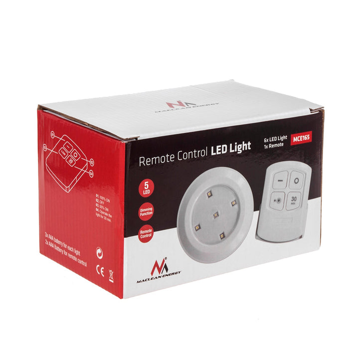 Maclean 6 LED lampa, set s daljinskim upravljačem, na baterije, 3xAAA, MCE165