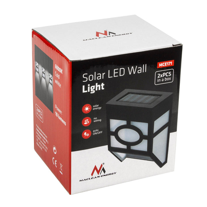 Maclean MCE171 solarna LED vrtna svjetiljka – 2 komada