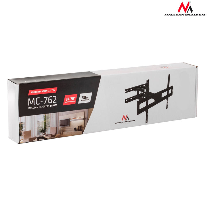Maclean držač za TV ili monitor, univerzalni, max. VESA 600x400, 37-80", 30 kg, crni, MC-762