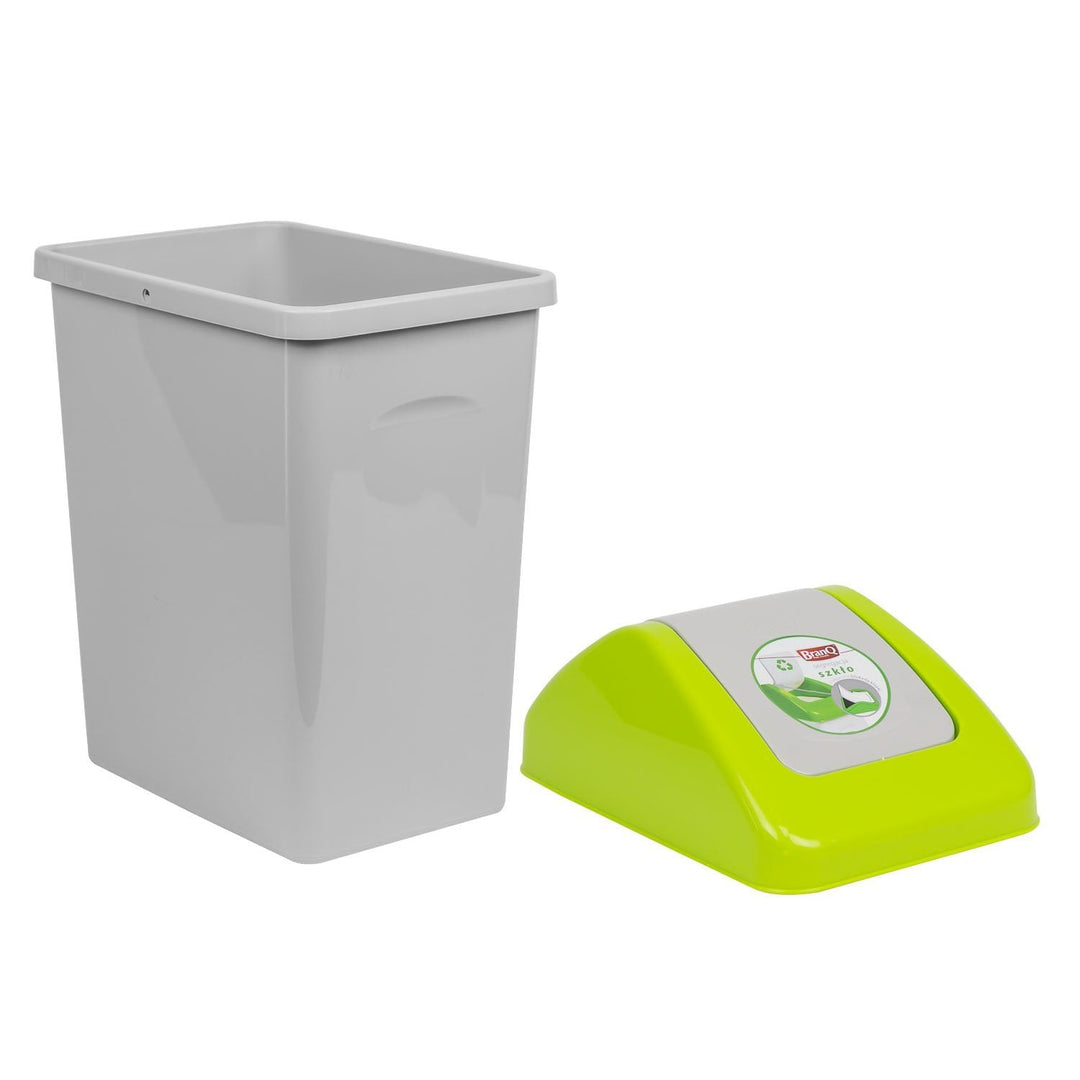 Recipient verde Branq 10L cu sortare a deșeurilor cu capac basculant