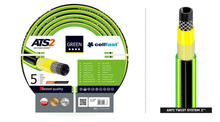 Furtun de grădină Cellfast Green cu 5 straturi ATS2 1/2" 50m