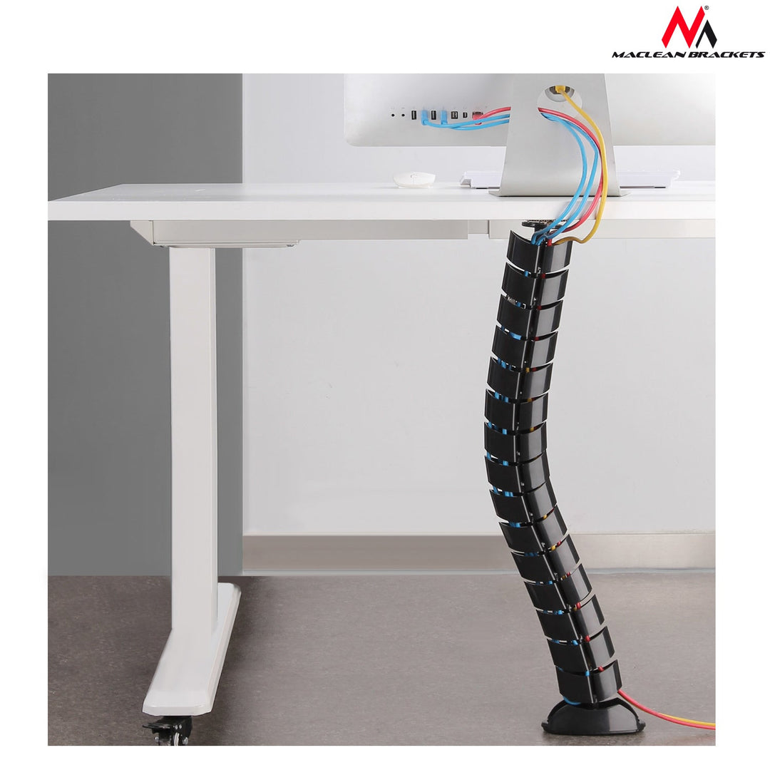 Organizator za pokrivanje kabela za stol Maclean MC-768 B crna 75 cm