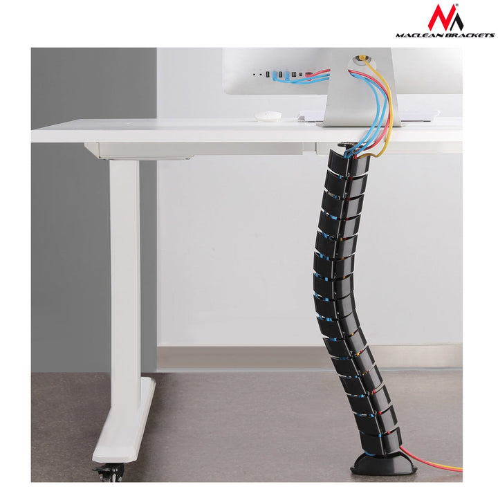 Organizator za pokrivanje kabela za stol Maclean MC-768 B crna 75 cm
