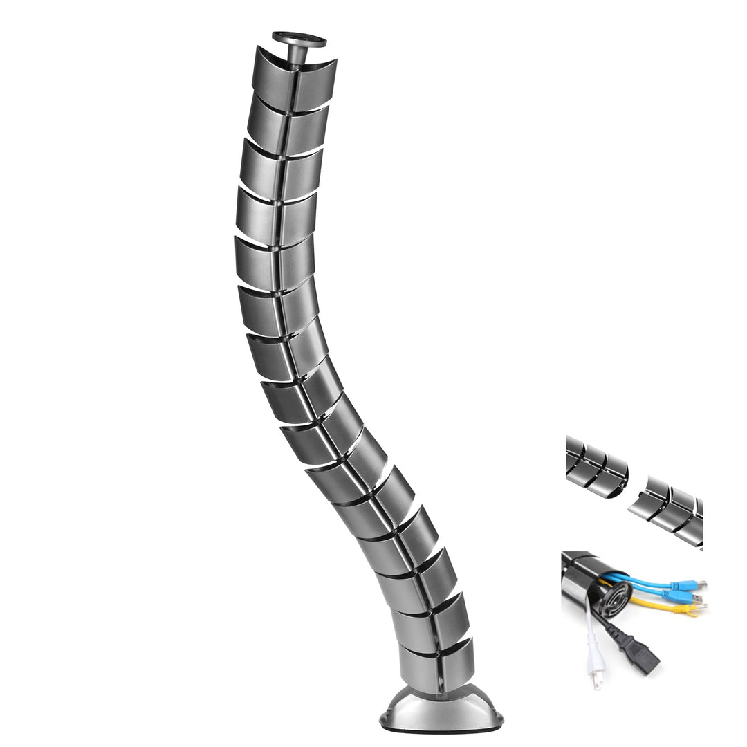 Organizator za kablove za stol Maclean MC-768 S srebrni 75 cm