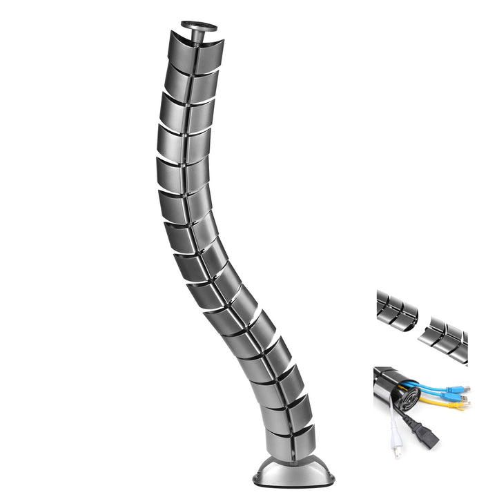 Organizator za kablove za stol Maclean MC-768 S srebrni 75 cm