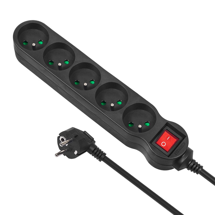 Maclean Energy MCE184 produžni kabel s 5 utičnica i prekidačem