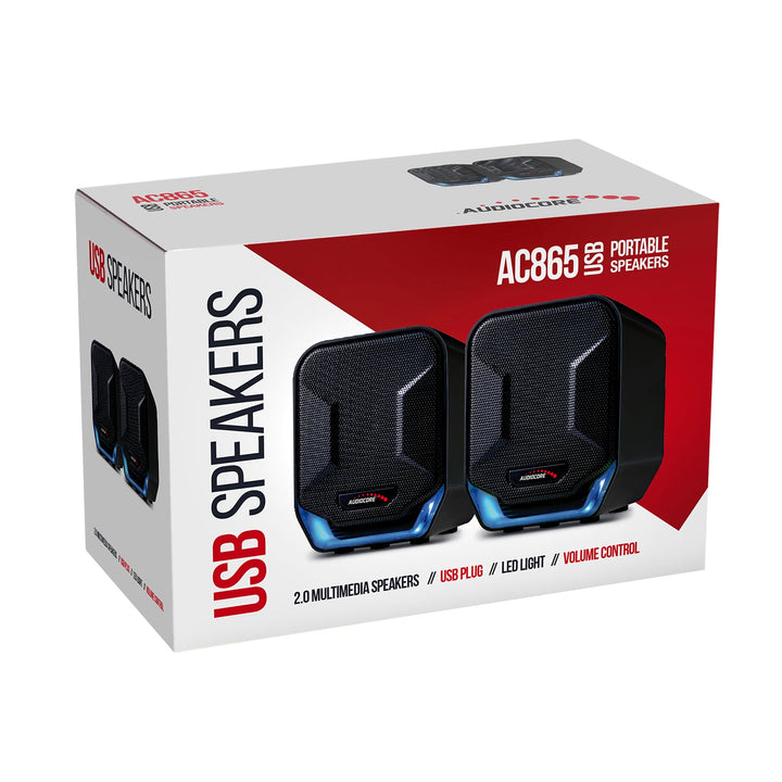 6W USB plavo-crni zvučnici za računalo Audiocore AC865 B