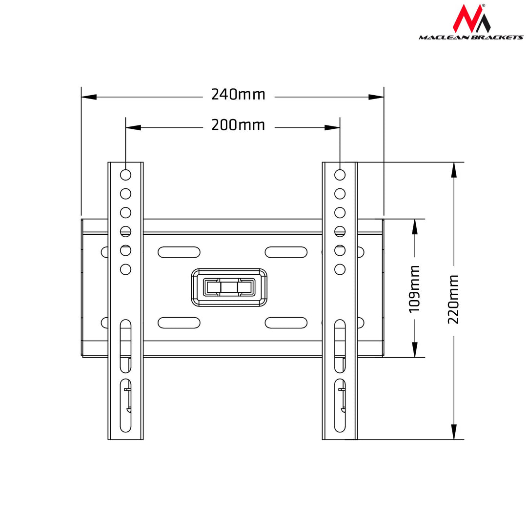 Maclean TV nosač, max. VESA 200x200, 13-50", do 35 kg, crni, MC-777