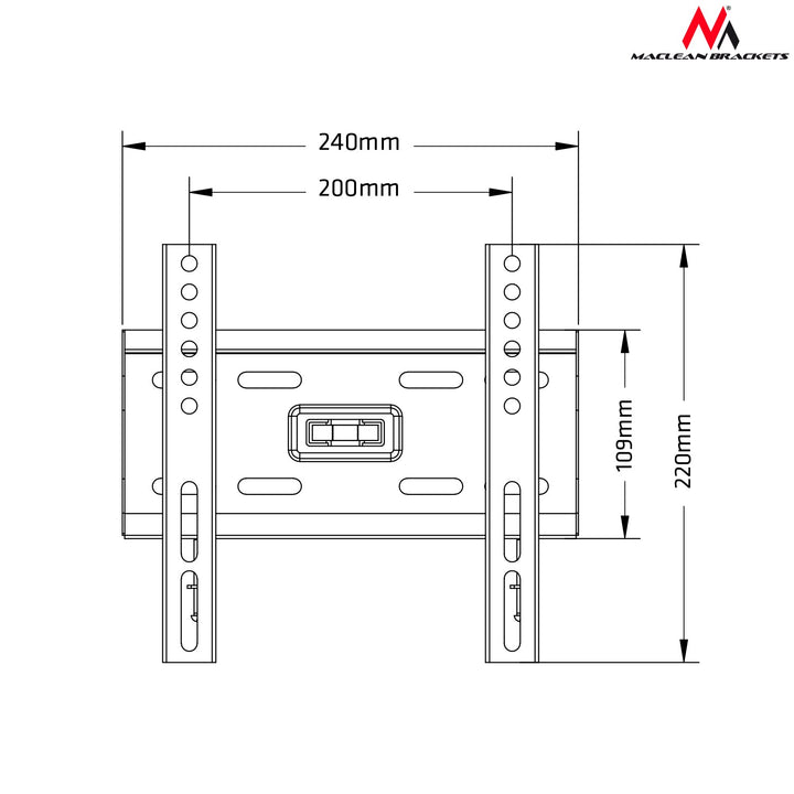 Maclean TV nosač, max. VESA 200x200, 13-50", do 35 kg, crni, MC-777