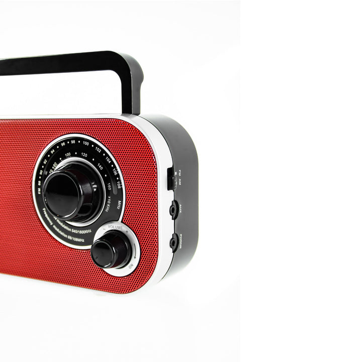 Mali retro prijenosni AM/FM radio CR1140, crvena boja Camry